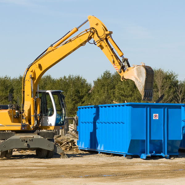 what size residential dumpster rentals are available in Glenmore WI